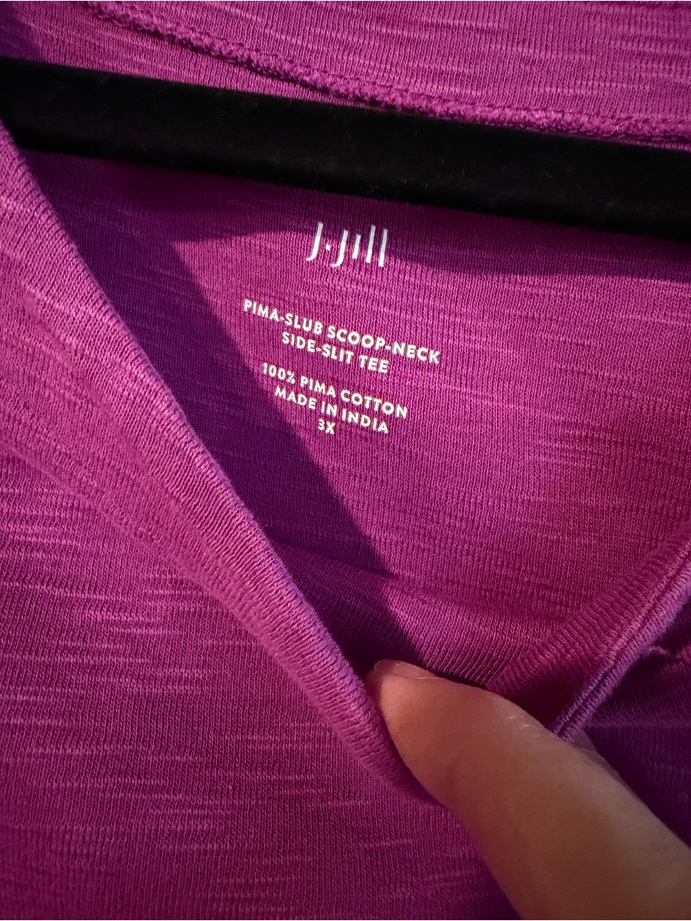 J. Jill Scoop-Neck Tee in Magenta